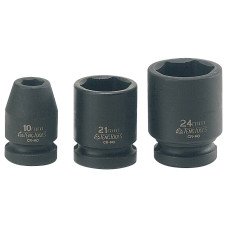Smūginės galvos su 1/2 keturkampiu fiksatoriumi. Teng Tools 27 MM
