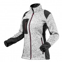 NEO knitted fabric blouse of Woman Line series is a lightweight and warm piece of clothing. Softshell reinforcements on shoulders, sleeves and sides ensure improved resistance to mechanical damages. Elastic edging in sleeves and adjustable welt in the bot