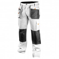 NEO working white trousers are comfortable and convenient product from the workwear product line for professionals. They are made of high quality material reinforced in areas exposed to wear. Product features triple stitched seams for greater connection s