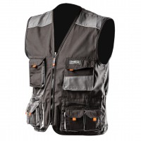 NEO working vest is a convenient solution for all works, professional and amateur alike. It is made of strong Oxford textile with great resistance to mechanical factors. Triple stitched seams ensure greater durability and reflective zones provide user vis