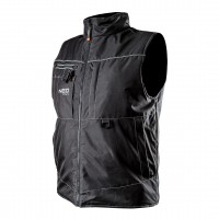 NEO work body warmer (ref. 81-530-L) is a convenient solution for all works, professional and amateur alike. It is made of strong, light, Oxford textile, insulated. Reflective stripes ensure good visibility. Strong pockets withstand high loads and can car