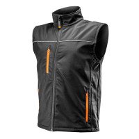 NEO work body warmer (ref. no 81-532-S) is a convenient solution for all works, professional and amateur alike. It is made of strong, breathable, water resistant and warm softshell textile. Reflective areas provide user visibility. Strong pockets withstan