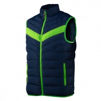 - - Body warmer PREMIUM, 100 polyester with a waterproof layer; lining 100 polyester, filling 100 polyester, two-way quilting, elastic trim, fitted stand-up collar, light and warm, neon strip at chest height, reflective logo, reflective prints, contrastin