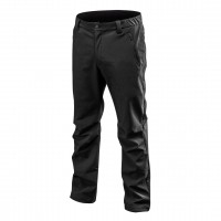 NEO warm working trousers (81-566-L) are made of high quality, strong softshell material. Wind and water resistance and inside polar fleece provide comfort in frosty and windy days. Membrane with 5000 mm water resistance allows for use in rain. Elastic ru