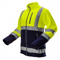 NEO high visibility polar fleece švarkas/striukė (ref. no. 81-740-L) is a practical solution that improves user safety by signalling presence in all lighting conditions, daylight or in darkness with artificial light, when illuminated by e.g. vehicle lamps