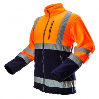 NEO high visibility polar fleece švarkas/striukė (ref. no. 81-741-L) is a practical solution that improves user safety by signalling presence in all lighting conditions, daylight or in darkness with artificial light, when illuminated by e.g. vehicle lamps