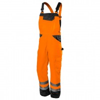 NEO working bib pants (81-778-L) of high visibility is a practical solution that improves user safety by signalling presence in all lighting conditions, daylight or in darkness with artificial light, when illuminated by e.g. vehicle lamps. They are made o